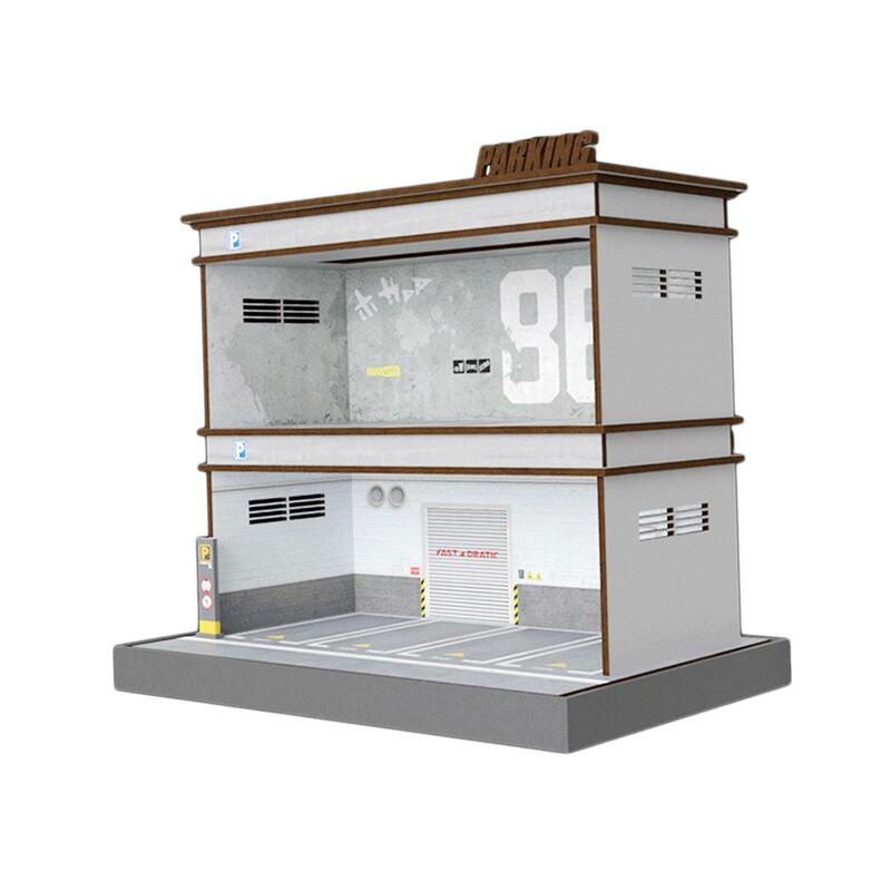 1/64 Parking Lot Display Case Collectibles Protection Collection Ornaments Home Decor Acrylic Dustproof Cover Diecast Car Garage