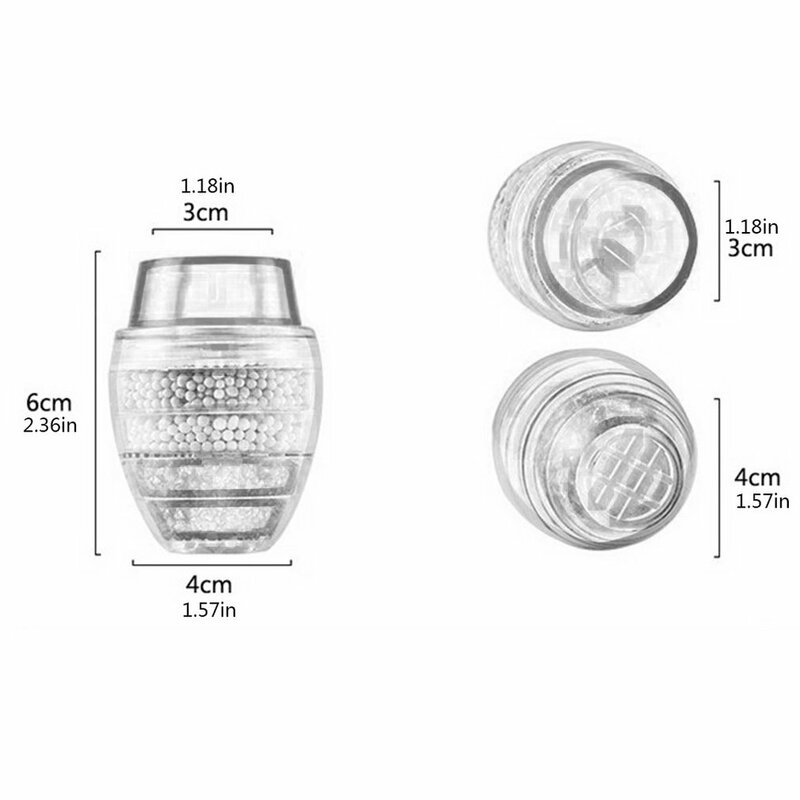 Transparent Faucet Water Purifier 5 Layers Activated Filter Shower Filter Household Kitchen Tap Water Clean Bath Shower Filter