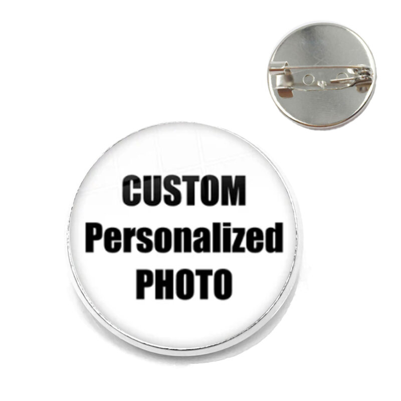 20MM,25MM Personalize Handmade custom photo glass round Brooch Baby  Photo Custom Designed  Photo Gift Pins