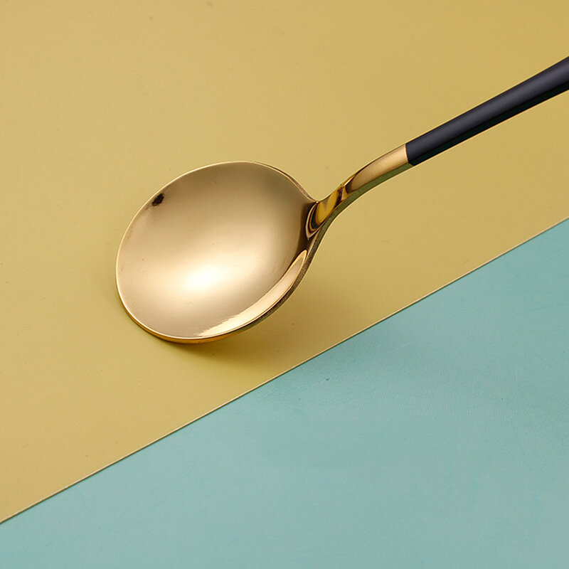 Stainless Steel Coffee Spoons Round Head Home Tea Ice Cream Dessert Spoon Dinner Tableware Kitchen Accessories