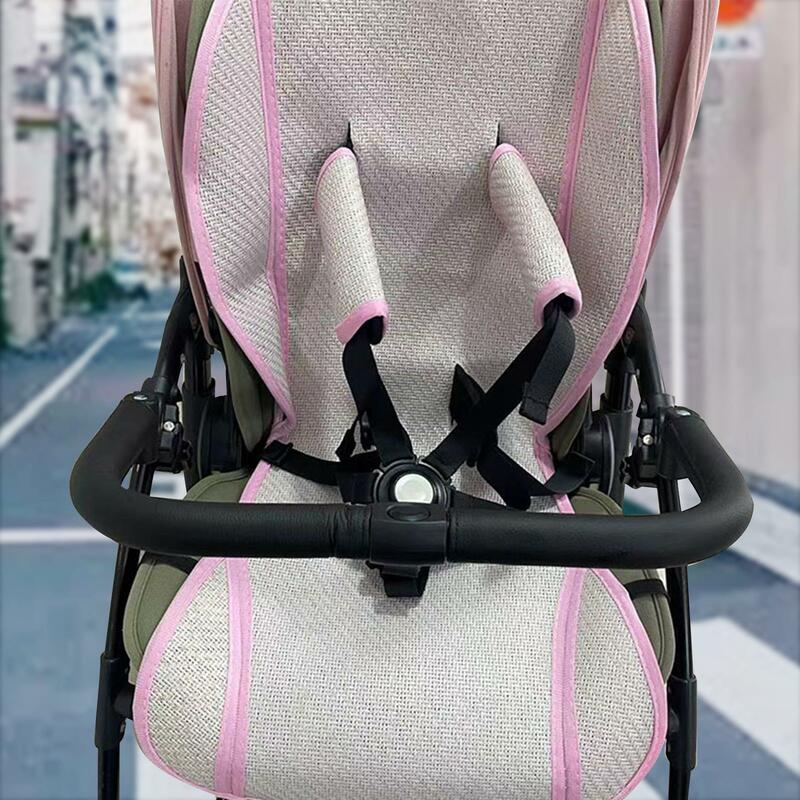 Universal Handle Protective PU Leather Sleeve Stroller Accessories Sturdy Handlebar Crossbar Stroller Bar for Pram Replacement