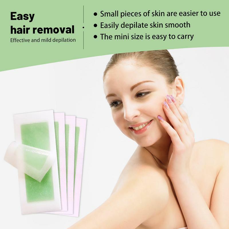 24 PCS Wax Strips Painless Armpit Lips Leg Remove Stickers Eyebrow Face Wax Skin Friendly Facial Hair Remover For Women Men
