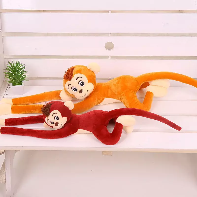 Długie ramię małpa małpa pluszowe zabawki Cartoon Aniaml szympans nadziewane lalka na prezent urodzinowy dla dzieci dziewczyna rozmiar 60-65cm