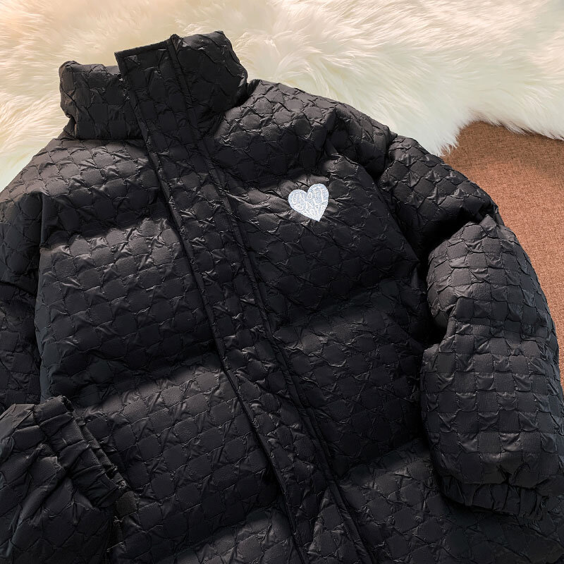Parka con cuello levantado para mujer, chaqueta básica de plumón de algodón, suave y gruesa, moda de invierno, 2022