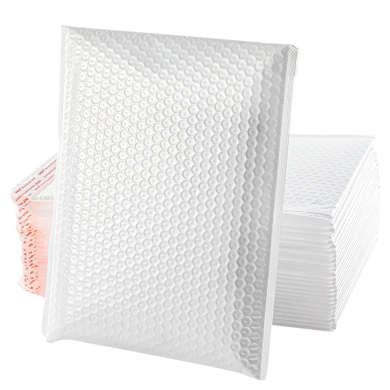 10 Stück Bubble Mailer gepolsterte Umschläge Verpackungs beutel für den geschäftlichen Versand Verpackung 20*25cm weiße Beutel für die Verpackung