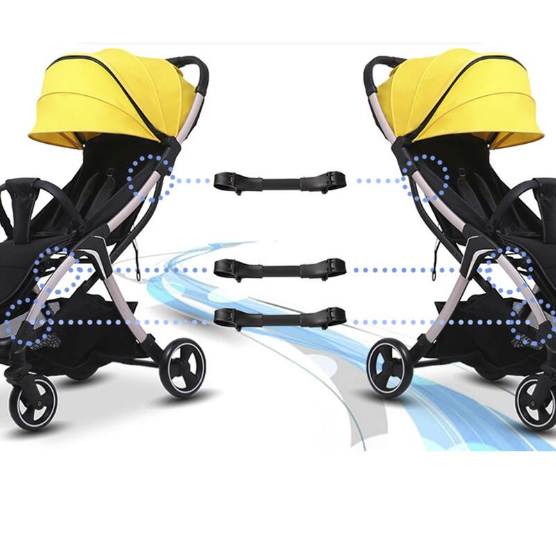Conector para cochecito de bebé gemelo, juntas universales, lado a lado, para carro
