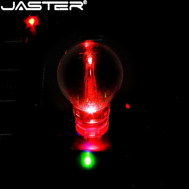 JASTER New Red LED Flash Drive 64GB Pen Drives 32GB Blue Waterproof  U Disk 16GB USB 2.0 8GB Memory Stick Pendrive Wedding Gifts