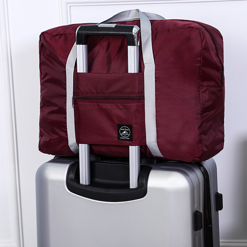 2023 حقيبة سفر نايلون طوي حقيبة الأمتعة سعة كبيرة تخزين حقيبة المرأة حقائب مضادة للماء الرجال السفر المنظم شحن مجاني