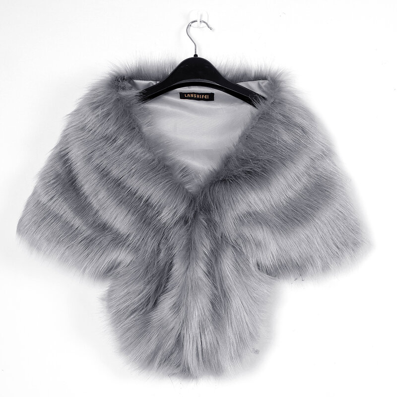 Kurtka szal ze sztucznego futra 2023 kobiet jesienno-zimowa grube ciepłe płaszcze tkana z klocków futrzana biała czarna kurtka peleryna