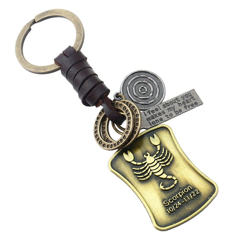 Breloczki w kształcie konstelacji breloczka do kluczy wisiorek klucz w stylu Retro łańcuszek dla mężczyzn kobiet modna biżuteria breloki samochodowe urok