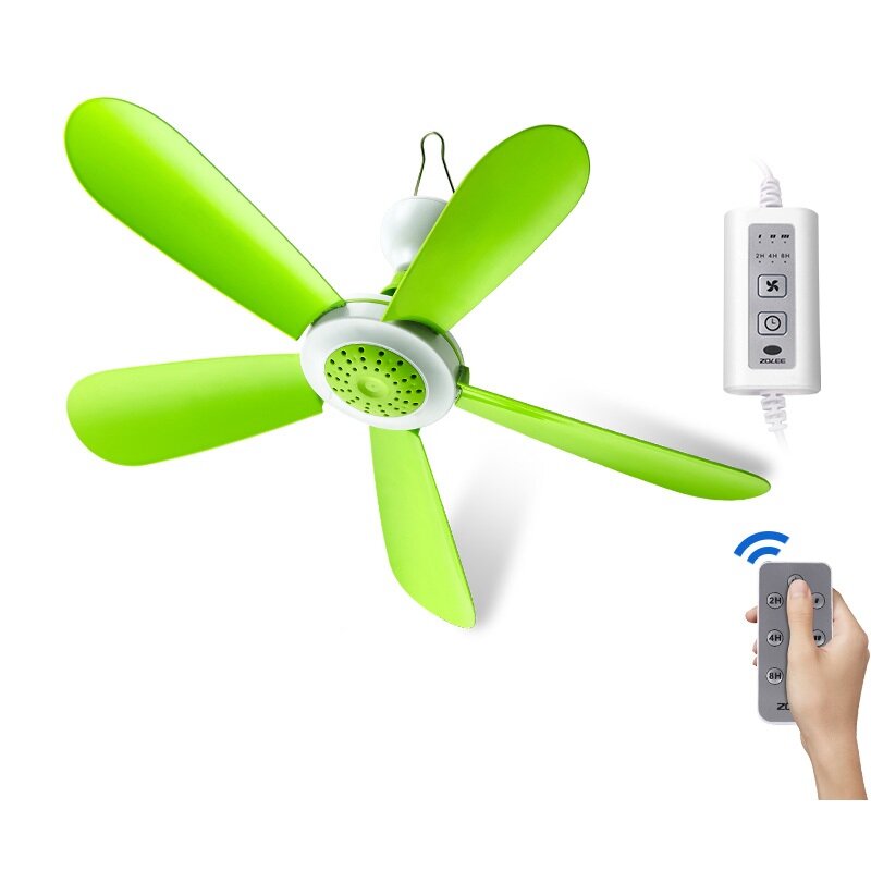 Ventilateur électrique suspendu USB 5V, puissance 5w, nouilles, mini ventilateur de plafond silencieux, moustiquaire, télécommande
