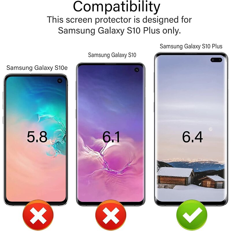 4 Stück gehärtetes Glas für Samsung Galaxy S10 plus S20 S21 S22 S23 Ultra Plus Note 20 Ultra Anti-Scratch-Displays chutzglas