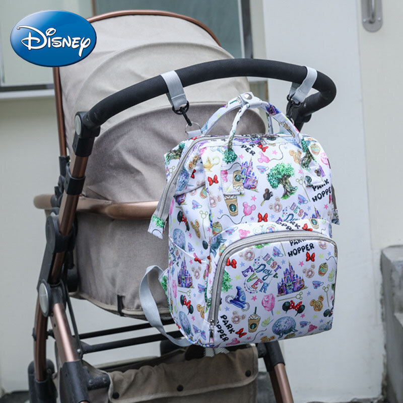 Disney-Bolsa multifuncional de fraldas de bebê, bolsa múmia, grande capacidade, mochila maternidade, carrinho, nova moda, 2023