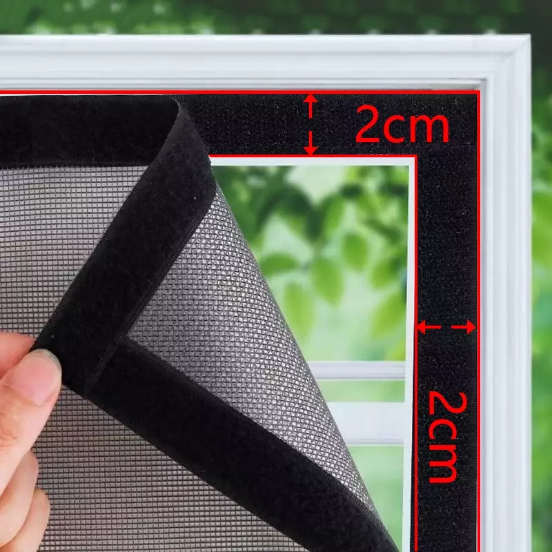Настраиваемый размер, противомоскитная оконная сетка, самоклеящаяся, стандартная летняя защита от насекомых, дверь, москитная сетка для окон