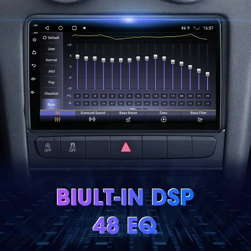 Srnubi-Radio con GPS para coche, reproductor Multimedia con Android 12, Carplay, 2 Din, DVD, estéreo, para Audi A3, 8P, 2003 - 2013