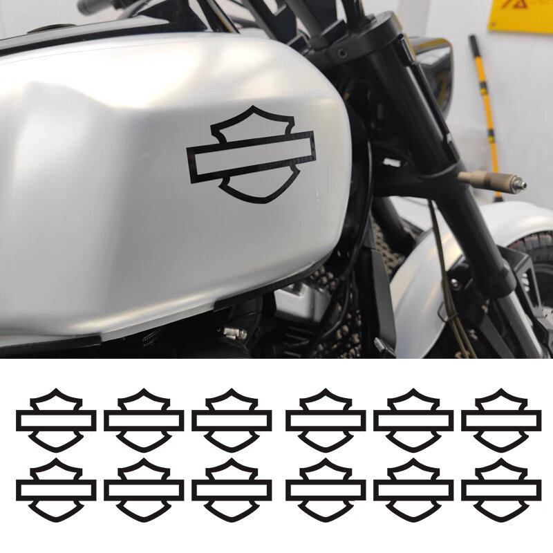 8 Stuks Logo Tank Stickers Motor Olie Cover Motorfiets Reflecterende Sticker Voor Yamaha Tmax Honda Hrc Suzuki Kawasaki Ninja Vespa Harley