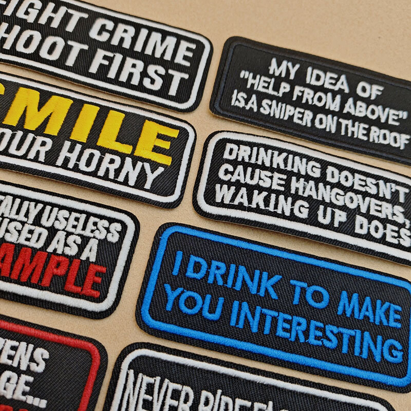Punk Slogan Borduurpatches Klassieke Labels Ijzer Op Badges Voor Kleding Doe-Het-Zelf Stickers Jassen Jeans Tas Hoed Accessoires