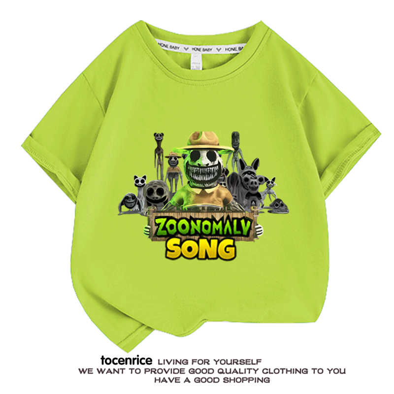 Детская футболка с коротким рукавом с героями мультфильмов-новый топ Game Zoonomaly'-для мальчиков и девочек, детская рубашка, одежда с коротким рукавом для малышей