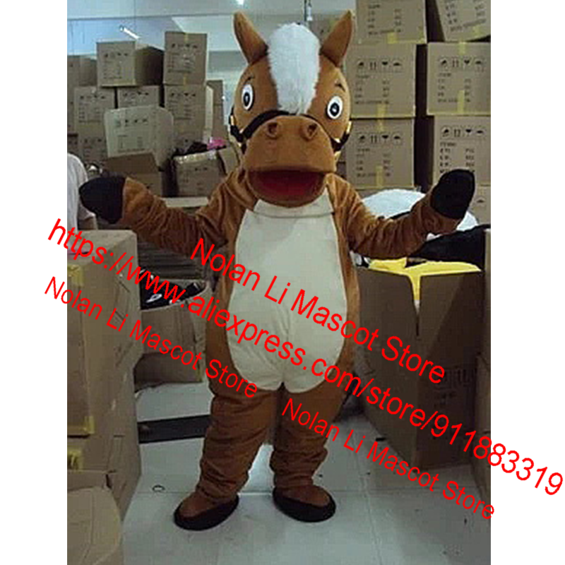 Costume de mascotte de cheval imbibé de dessin animé, accessoire de film, cosplay, publicité, cadeau rigourde vacances, taille adulte, haute qualité, 467