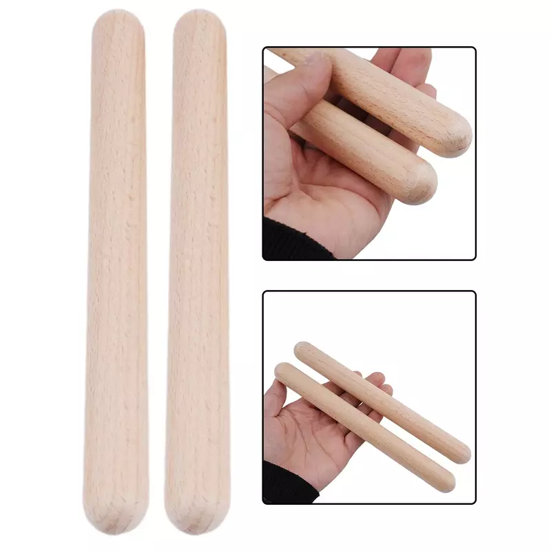 1 Pair Drum Sticks Wooden Percussion Wooden Drum Stick Rhythm Learning Education Toddler Kid Instrument