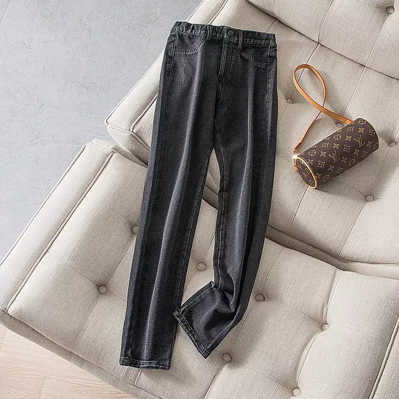 Jeans Skinny Sembilan Titik Ramping Komuter Kasual Baru Musim Panas Wanita 2022