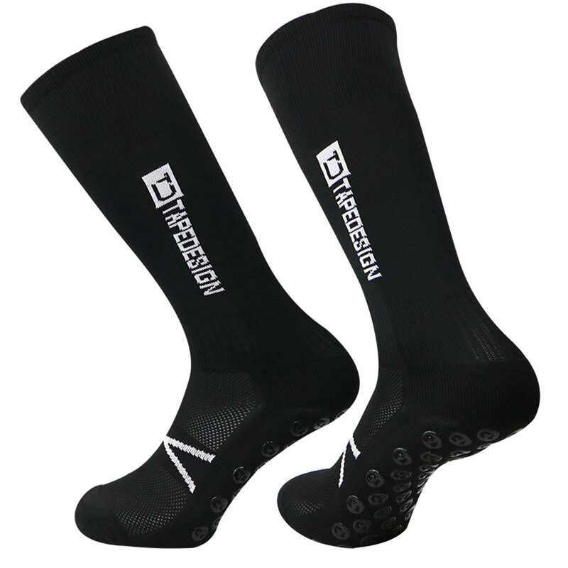 ถุงเท้ากีฬาสำหรับเล่นฟุตบอลถุงเท้าแบบมีกาวตรงกลางกันลื่นหนาดูดซับเหงื่อกันการฉีกขาด