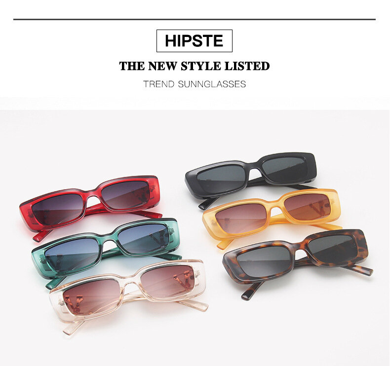 Moda prostokąt marka okulary przeciwsłoneczne damskie Vintage klasyczne okulary 2021 mężczyźni trendy okulary odcienie anty-ultrafioletowe UV400
