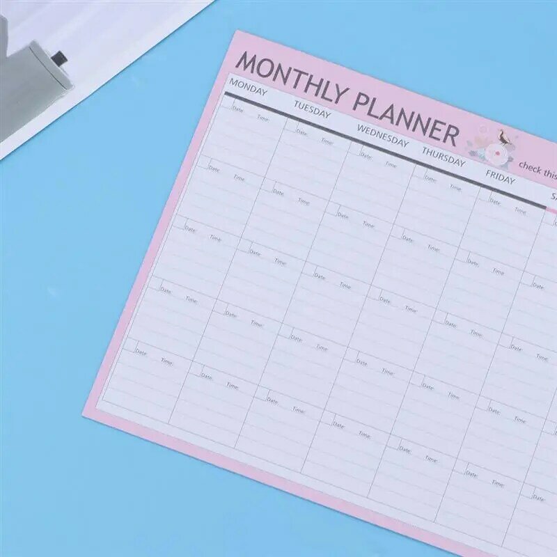 20 Vellen Taak Organizer Pad Muur Maandelijkse Kalender Wekelijkse Planner Kalenders Dagelijkse To-Do Planner Blad Wekelijkse Planner Bureaublad