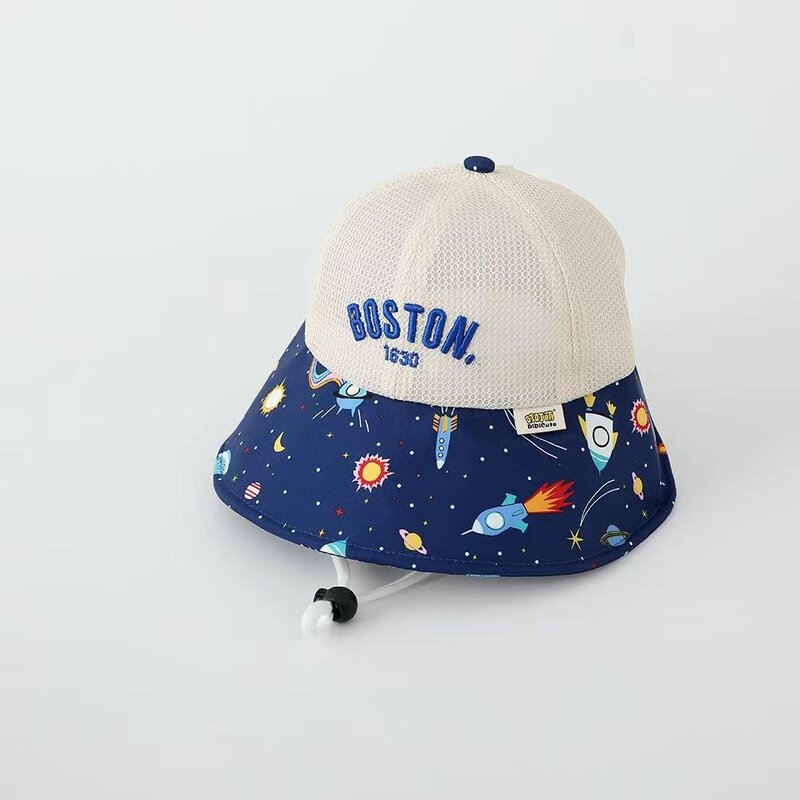소년 소녀용 통기성 아기 버킷 모자, 유아 어부 모자, 여름 유아 파나마 모자, 태양 모자