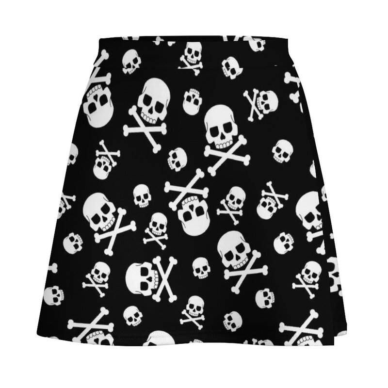 Skull and crossbones pattern for holiday halloween Mini Skirt Women skirts luxury women's skirt womens skirts