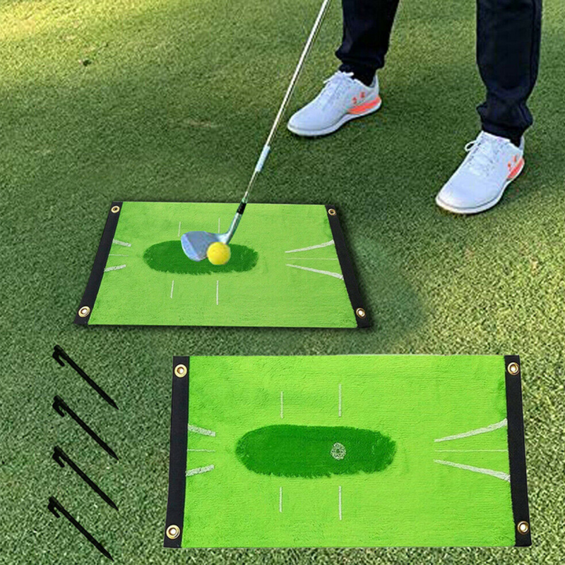 مجموعة واحدة من حصيرة أرجوحة الغولف المحمولة المتينة للاستخدام في الهواء الطلق ، حصيرة تدريب ممارسة العشب في حديقة الغولف ، شبكة المعونة 60X30cm