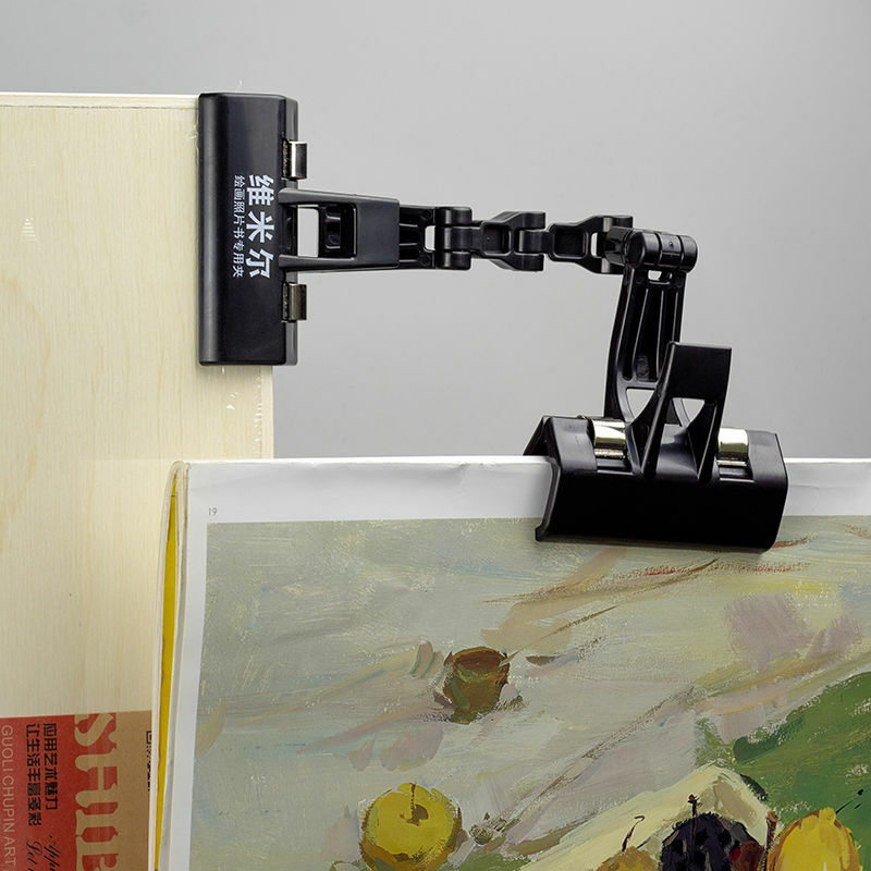 คู่หัวหมุนได้ Art Copy Holder ภาพวาดคลิป Clamp สำหรับศิลปินขาตั้งกระดานวาดภาพร่างภาพคลิป