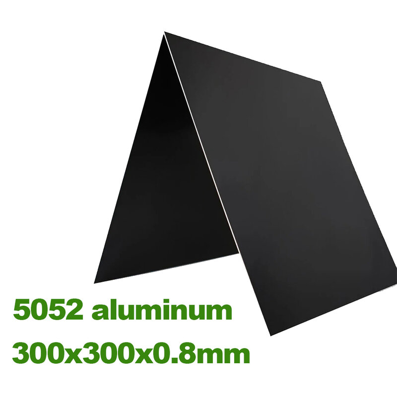 Plaque en aluminium anodisé brossé noir, feuille d'aluminium 5052, tableau d'alumine d'd'effets pour pièces de gravure laser, 0.8mm, 300x300mm, 2 pièces