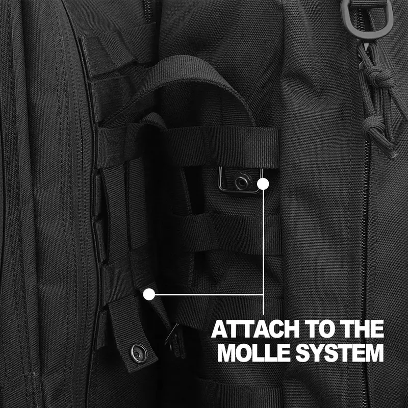 ยุทธวิธี MOLLE กระเป๋าอเนกประสงค์อเนกประสงค์ขนาดใหญ่เอวแพ็คสำหรับตั้งแคมป์เดินป่าการล่าสัตว์อุปกรณ์เสริม