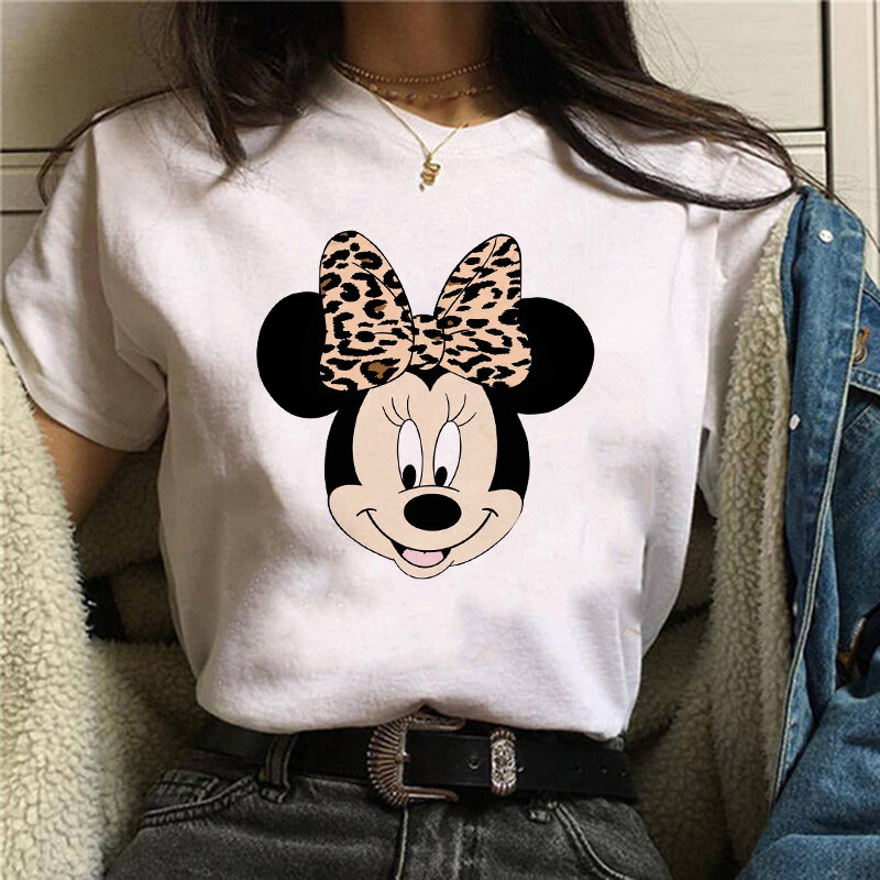 Koszulka Mickey 90s Y2k Minnie Mouse czapka T-shirt z nadrukiem damska moda T Shirt ubrania damskie Kawaii Disney T Shirt