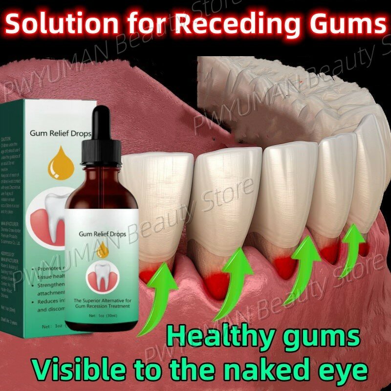 Quickly Gum Repair Serum Drops Relieve Receding Gum Periodontal Blistering Care Teeth Whiten Remove Yellow Toothache Toothpaste
