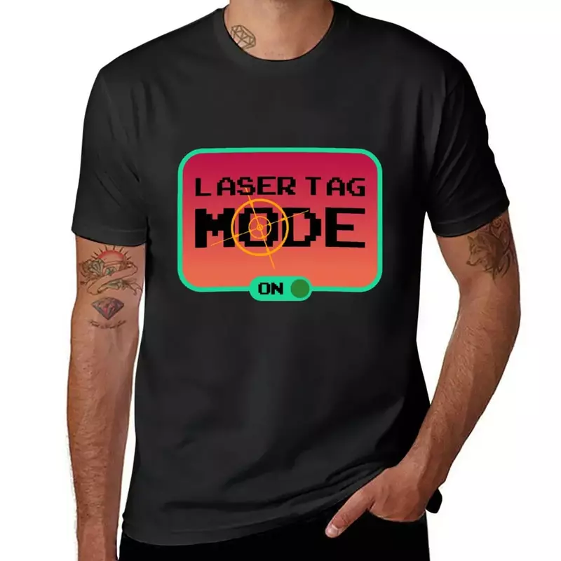 Regalo per giocatori di Tag Laser modalità divertente su etichetta Laser maglietta per feste di compleanno vestiti anime magliette personalizzate per uomo cotone