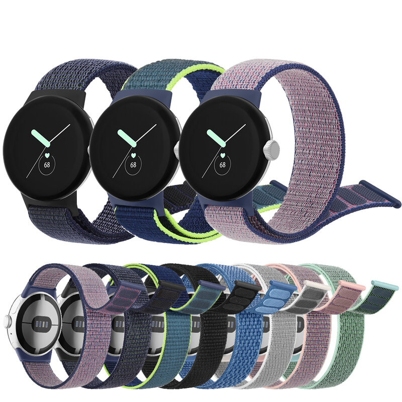 Pulseira respirável para o Google Pixel Watch, Nylon Strap, Pulseira, Pulseira Smart Watch
