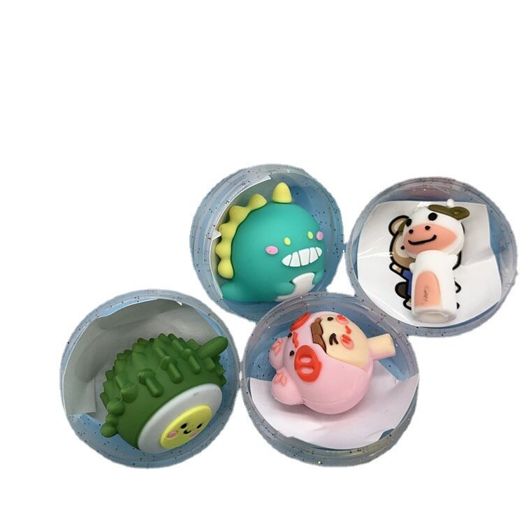 10pcs 45mm Novelty Funny Relaxing Toy Mixed Surprise Egg Capsule Egg Ball Model Puppets Toys Ramdom Mix For Vending Machine