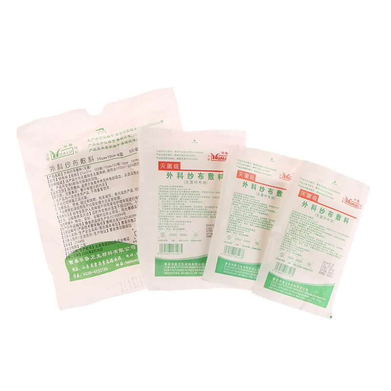 5 pezzi garza Pad medicazione Sterile Kit di pronto soccorso benda medica sopravvivenza di emergenza garza forniture per la cura delle ferite