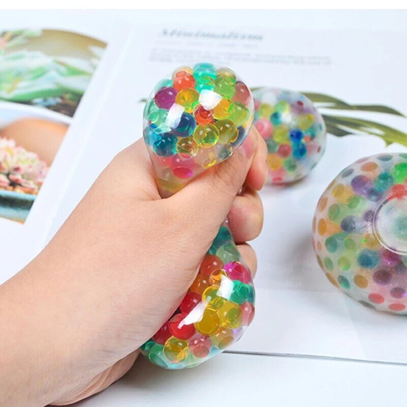 Handhold Squeeze Vent Ball Toy Miniatura Novedad Juguete Oficina Uso Stress Relief Toy Color cambiado Squishy Ball Toy