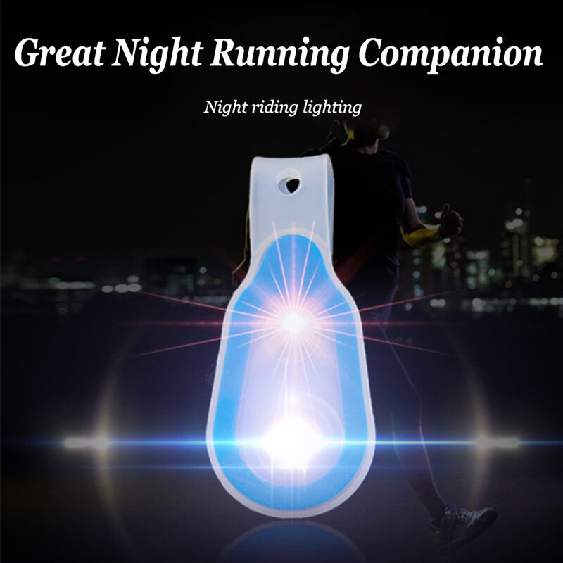 Ao ar livre correndo multifuncional luz de advertência noite correndo luz mãos-livres led lanterna clipe na roupa ímã luz da noite