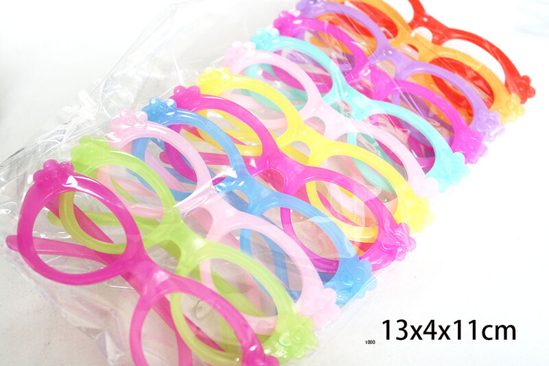 12 pz/lotto colori della miscela giocattolo di plastica glassess per la bambola sveglia animale BJD risultati della bambola opzione di stile