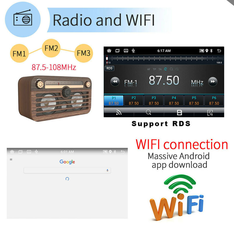 Car Multimedia Stereo DVD Player, Auto Eletrônica, Android 10 Radio, 7 ", 9", 10.1"