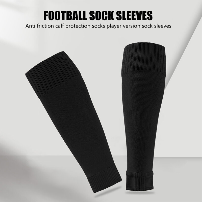 Kaus kaki olahraga dewasa untuk pria, Pelindung kaki lengan basket sepak bola warna Solid, kaus kaki betis pelindung tulang kering penutup kaki