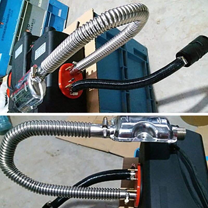 Tubo di scarico in acciaio inossidabile per auto da 60Cm tubo tondo corrugato silenziatore di parcheggio riscaldatore durevole argento