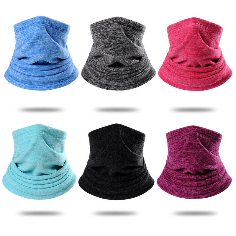Thermal Hat Neck Gaiter Warmer 3 Pack Winter Face Cover Mask Cationic Warm Half-Mask Black Grey for Cold Weather