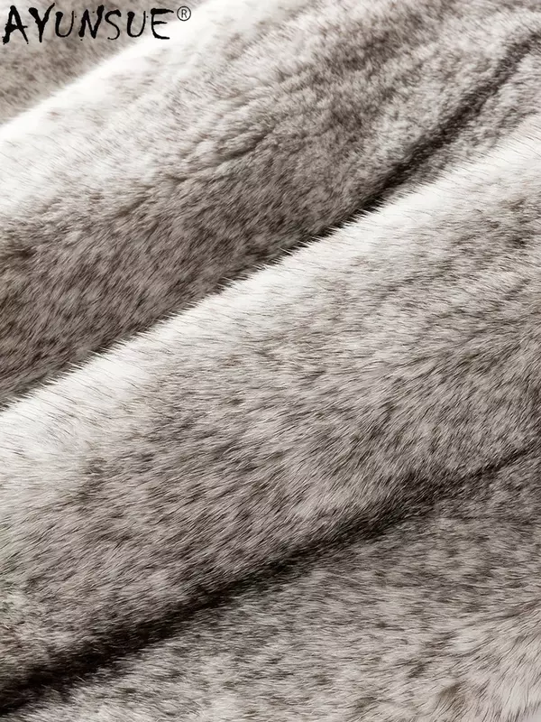 AYUNSUE najwyższej jakości futra z norek na krzyż dla mężczyzn 2023 zimowa naturalna norek z kapturem płaszcz z prawdziwego futra męska odzież dla mężczyzn