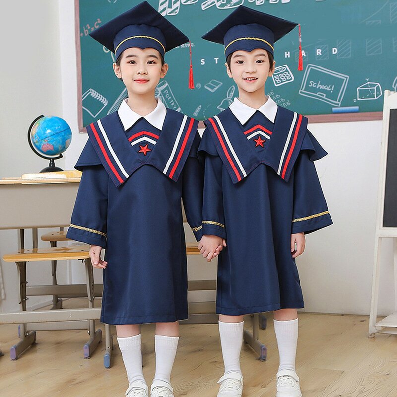 卒業式ドレス、リアキャップ、幼稚園小学生ユニフォーム、新しい到着、2個、2024