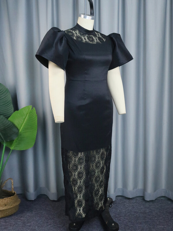 2023 sukienki afrykańskie dla kobiet jesienne eleganckie czarny wzór Dashiki Abaya bandażowe suknie suknia w stylu Maxi Africa seksowna damska sukienka imprezowa